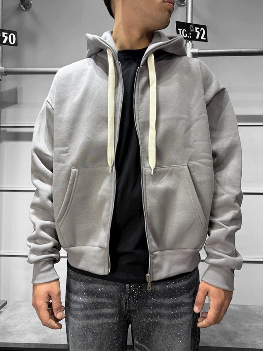 FELPA BOXY ZIP 2 COLORI